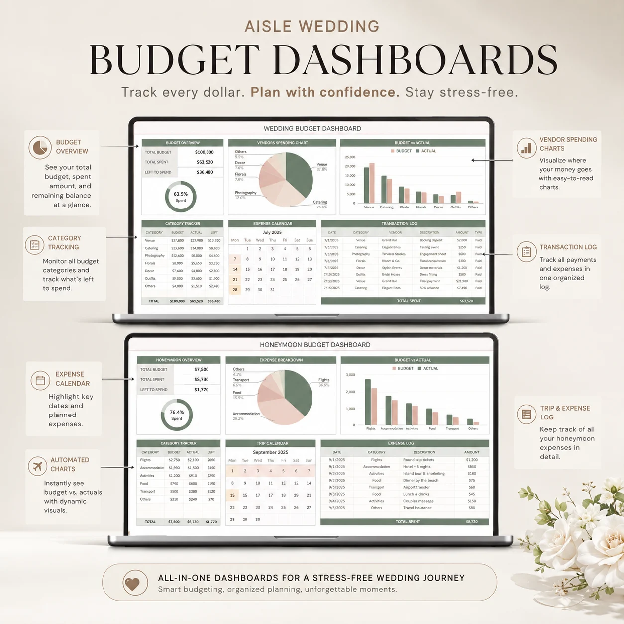 Budget dashboards