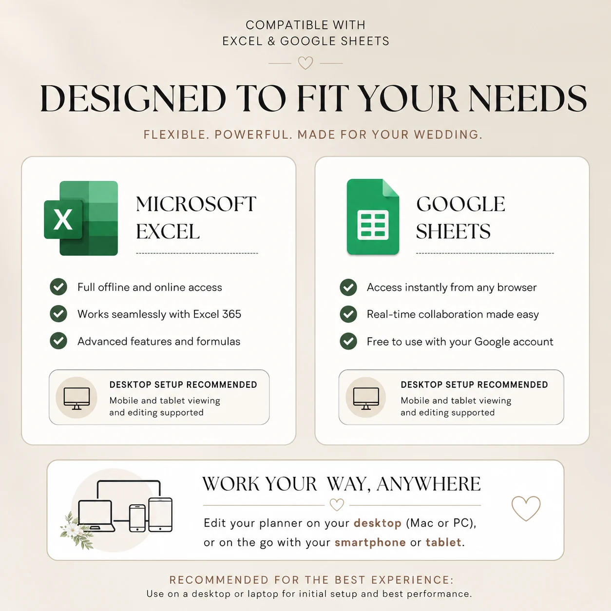 Excel and Google Sheets compatible