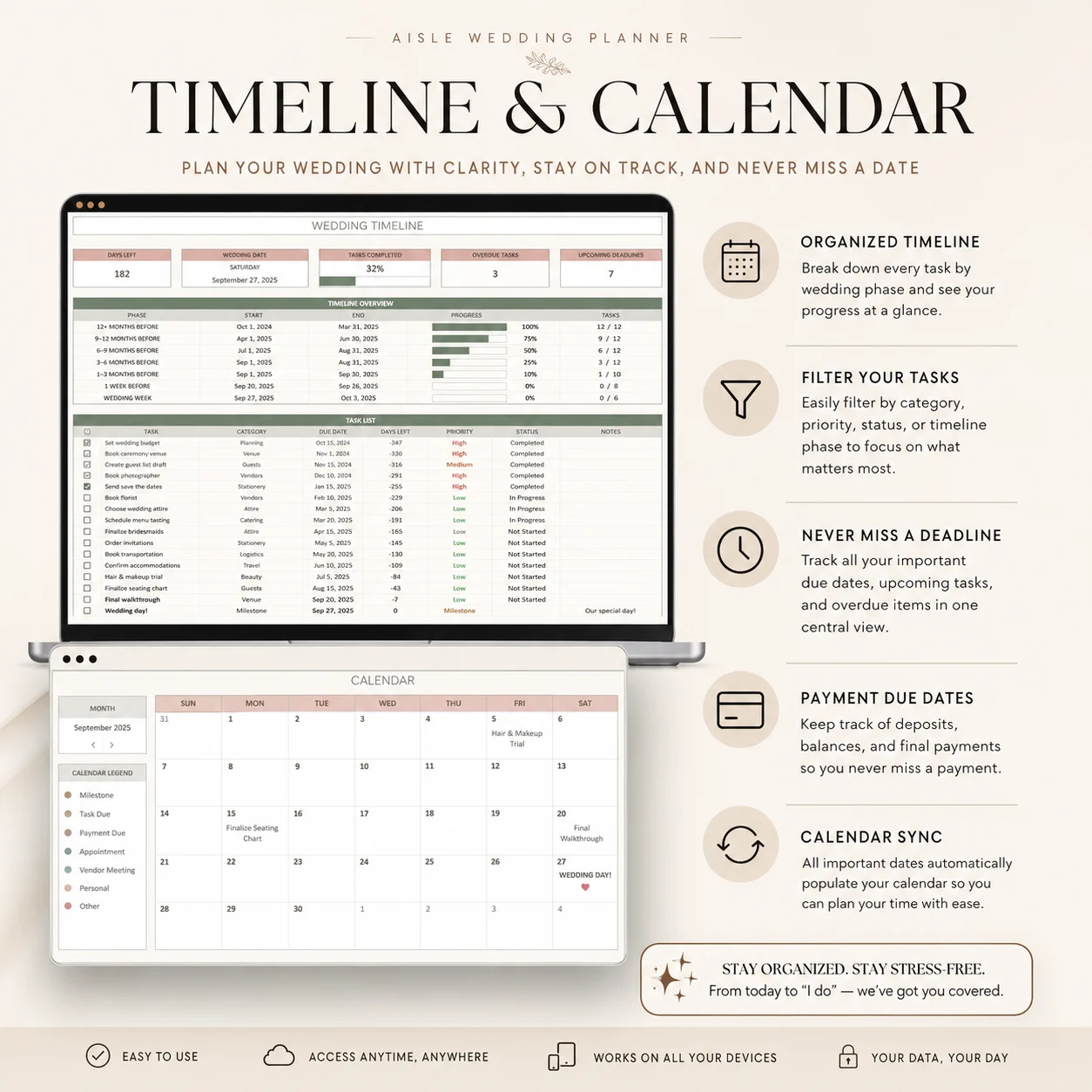 Timeline and calendar